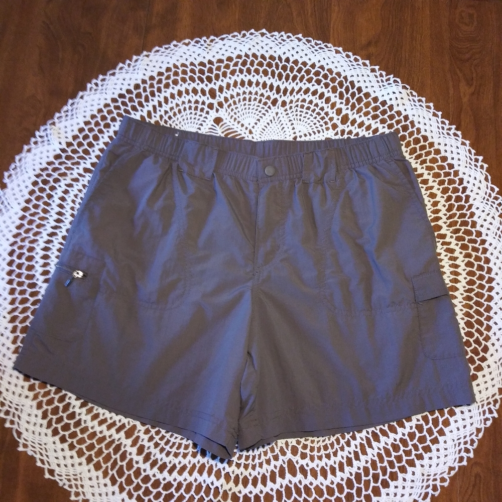 Brown Columbia nylon cargo hiking shorts